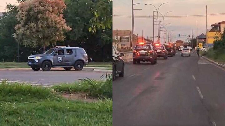 Comboio de forças de segurança em Campo Grande
