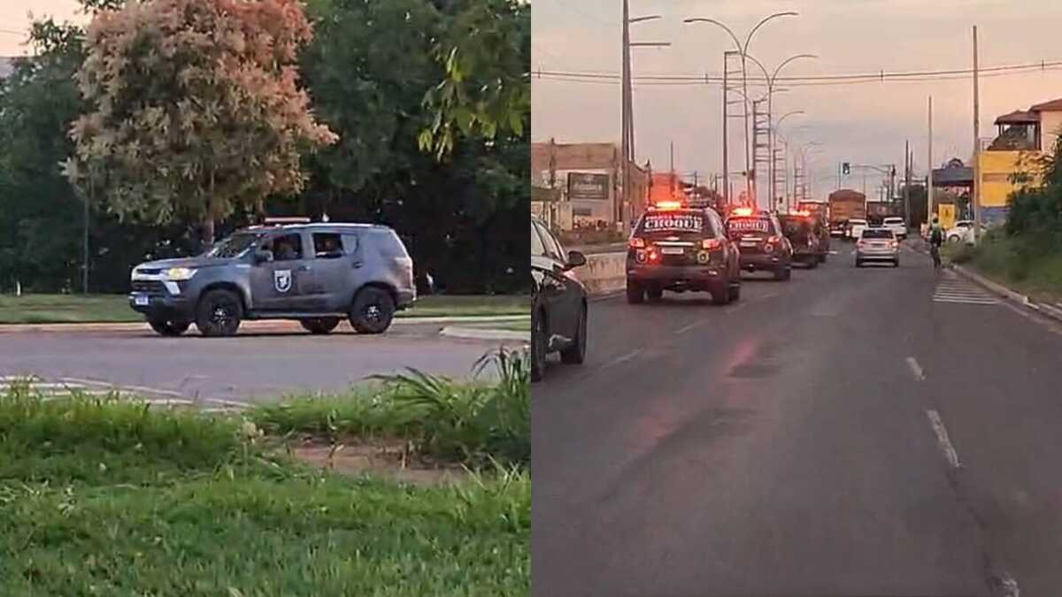 Comboio de forças de segurança em Campo Grande
