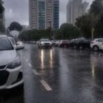 Chuva em Campo Grande durante mudança no tempo