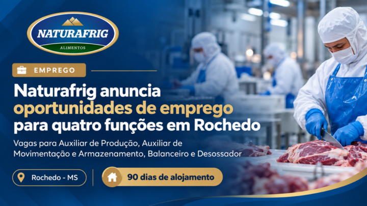 Naturafrig anuncia oportunidades de emprego em Rochedo