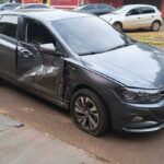 Carro envolvido no acidente que matou enfermeira em Dourados