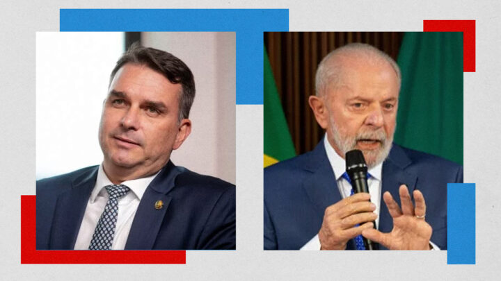 Lula e Flávio Bolsonaro